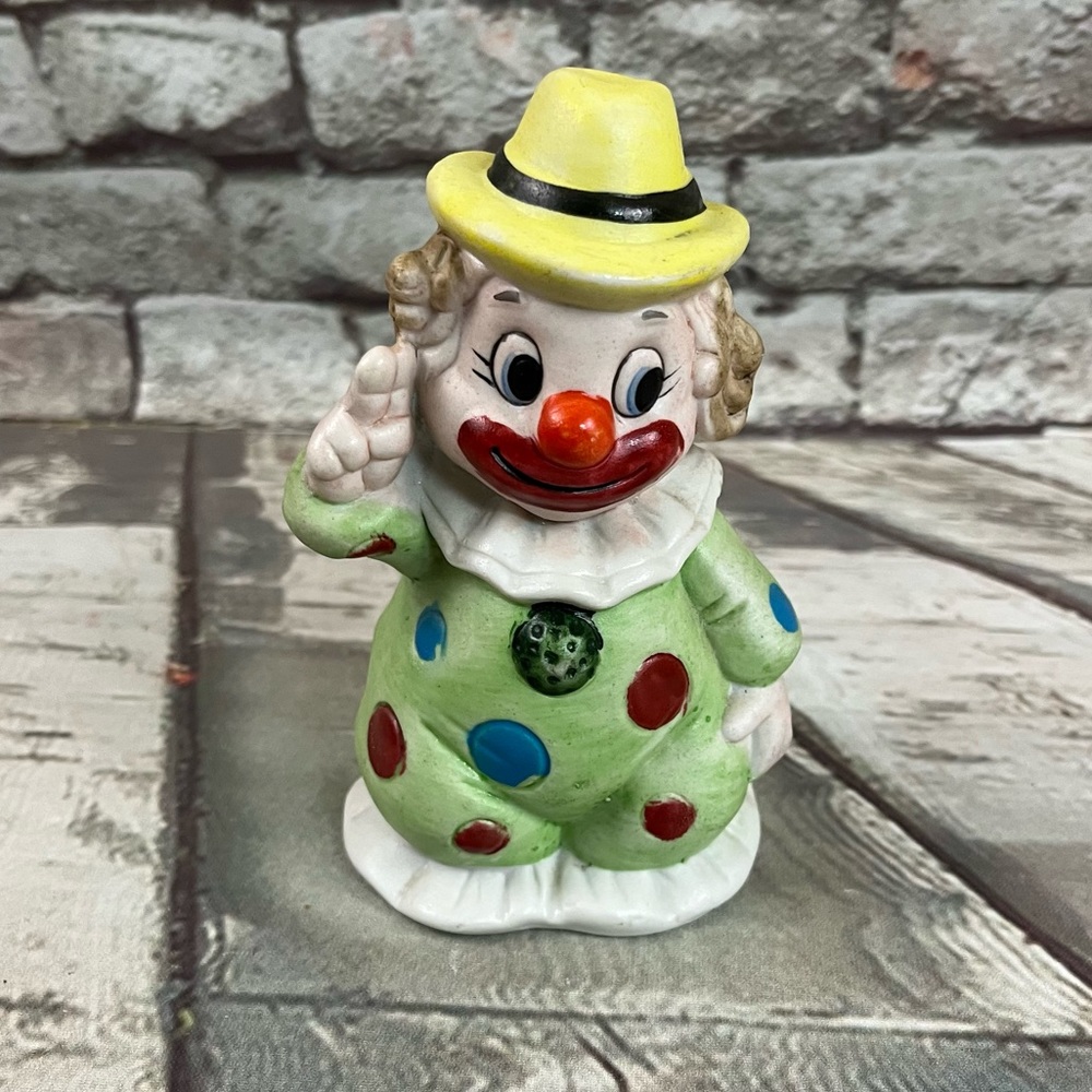 Vintage Porcelain Salute Clown Bell